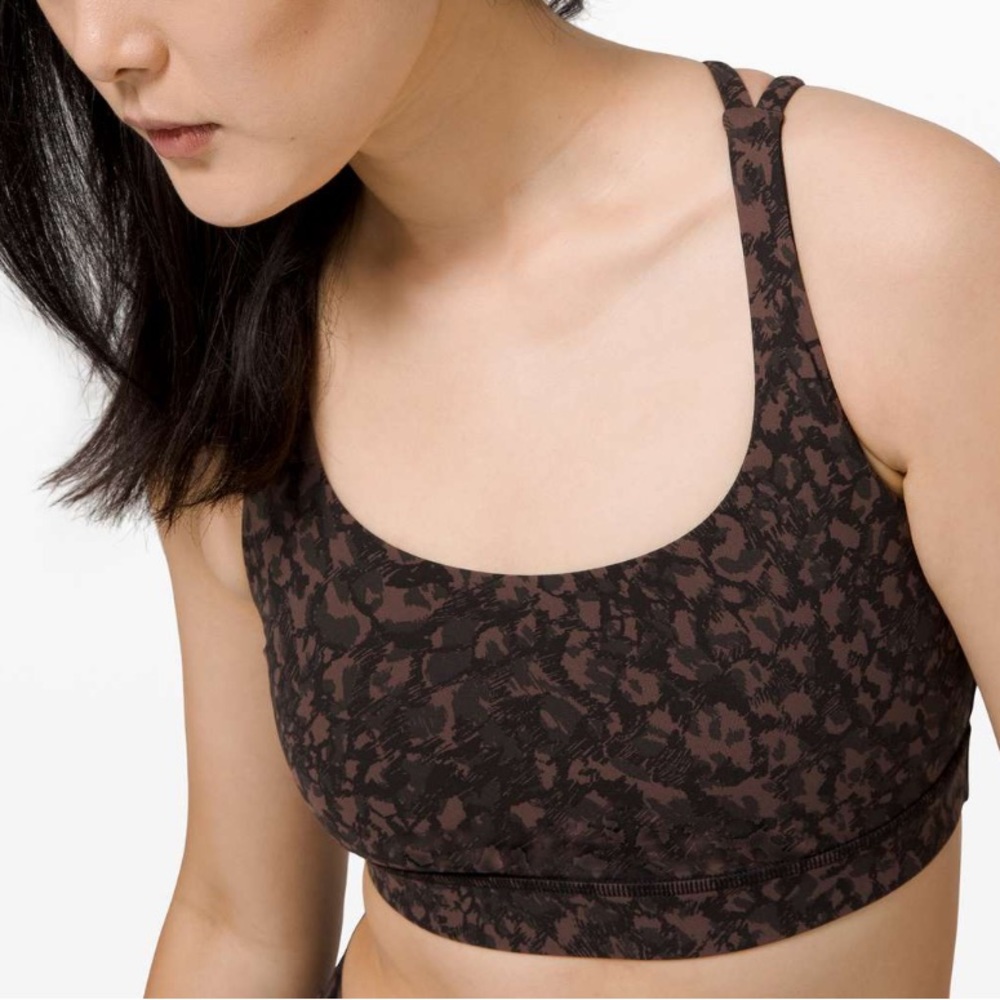 Lululemon Energy Bra *Medium Support, B–D Cup
Wild Thing Camo Brown Earth Multi